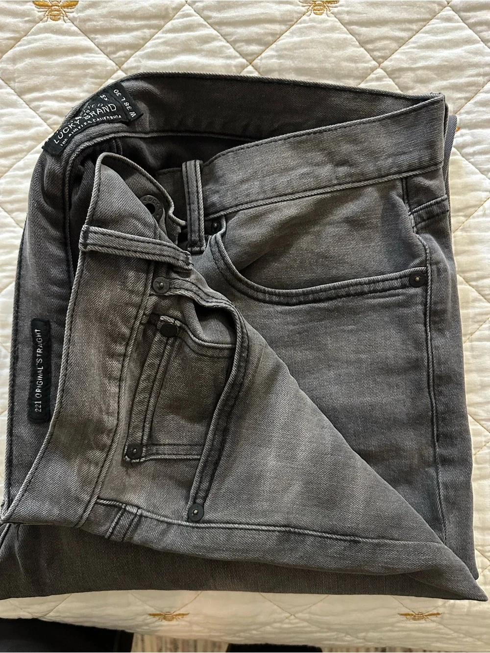 Lucky Brand Men's Gray Slim Straight Jeans